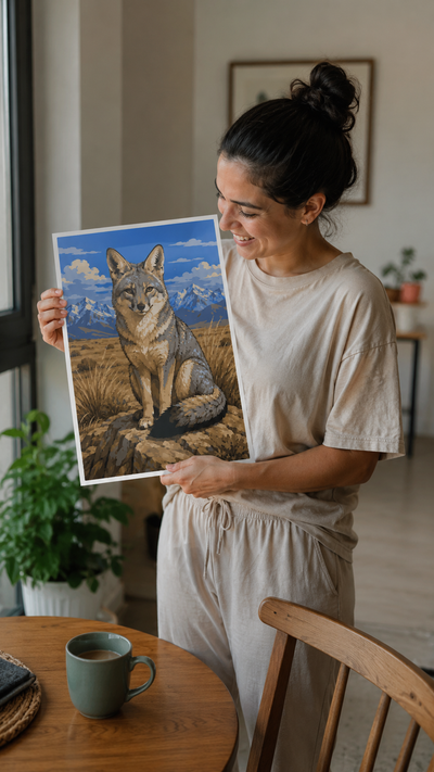 Cliente con su obra terminada
