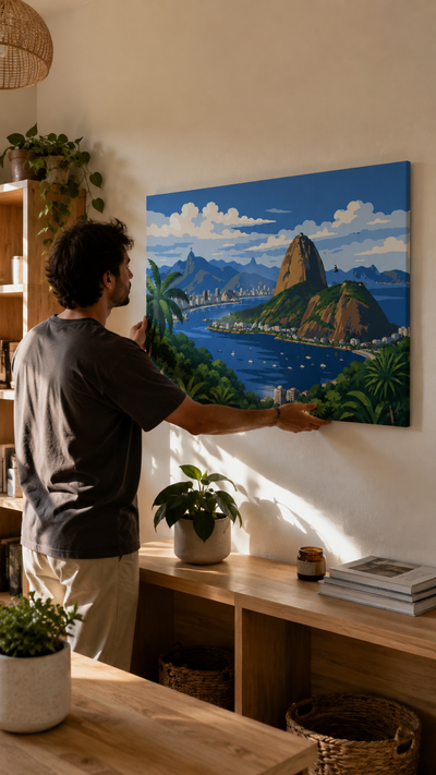 Cliente con su obra terminada