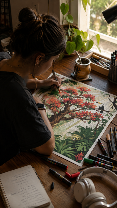 Cliente con su obra terminada
